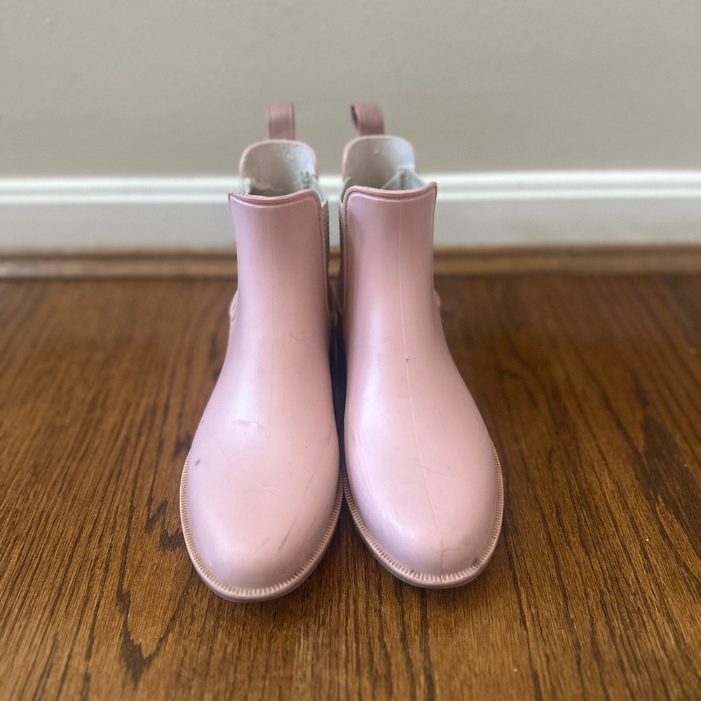 Blush Pink Chelsea Rain Boots – Waterproof Ankle Booties Size 37 (US 6–6.5) - Picture 4 of 9